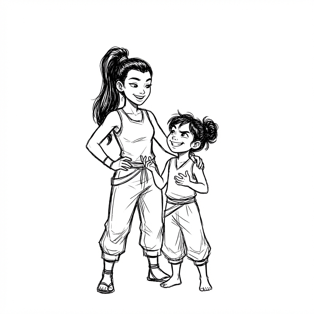 Sketch of characters